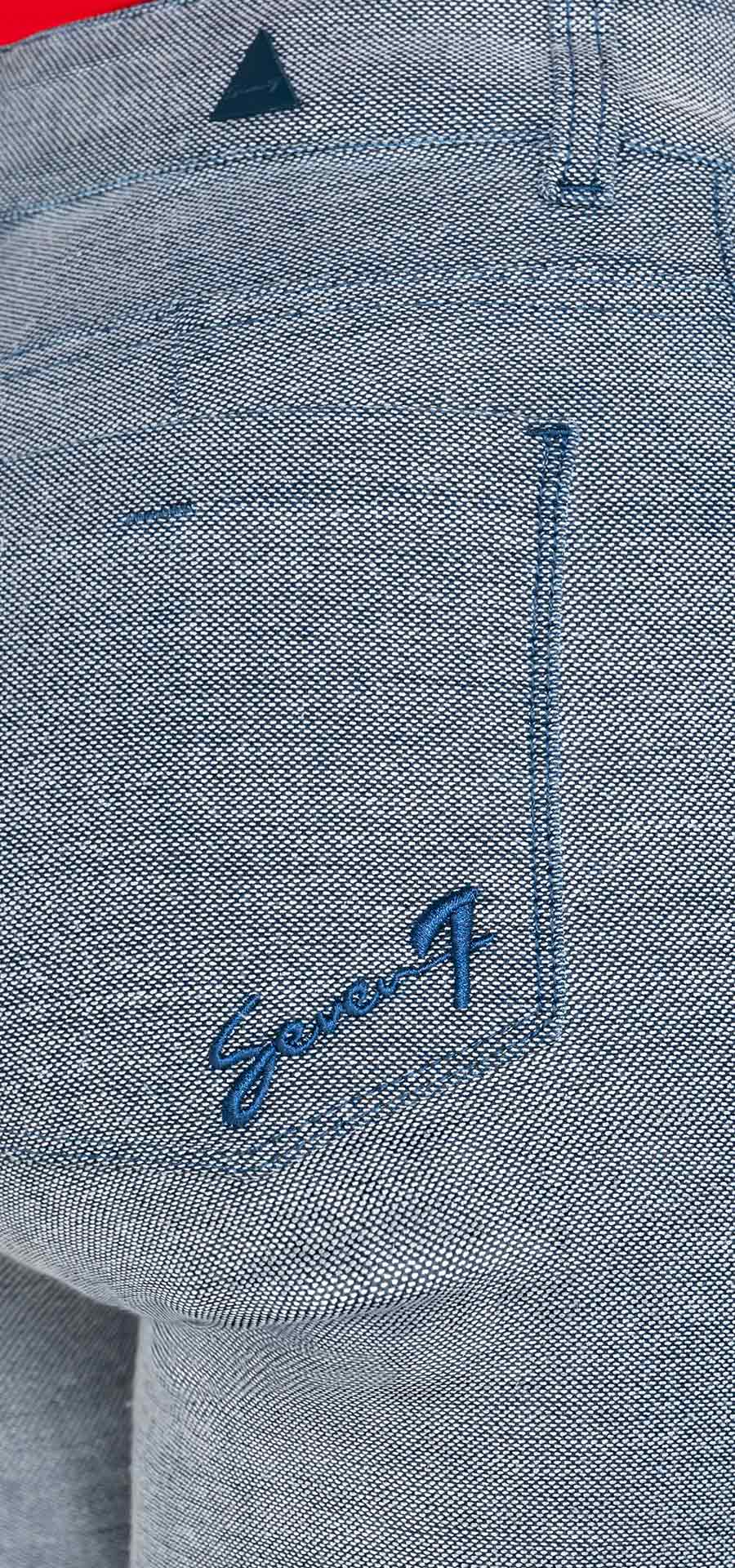 Ref. 700-1816 Jeans palazzo. Tiro alto 1 botón. denim al revés