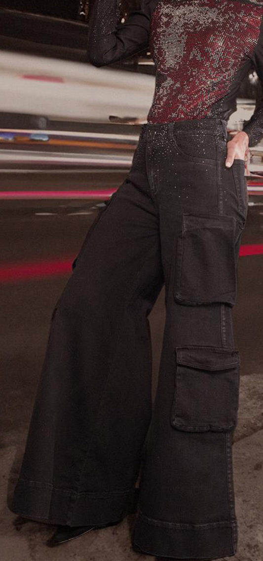 Ref. BFW-007 Jeans Palazzo Tipo Cargo