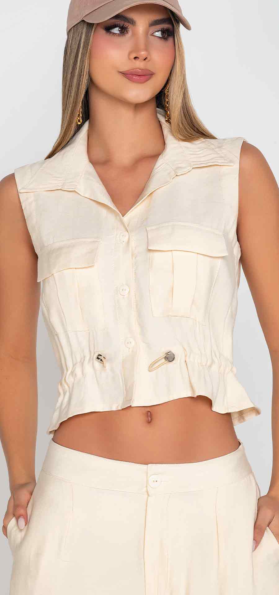 Ref. MM-017 Conjunto 2 piezas. Tono panacota