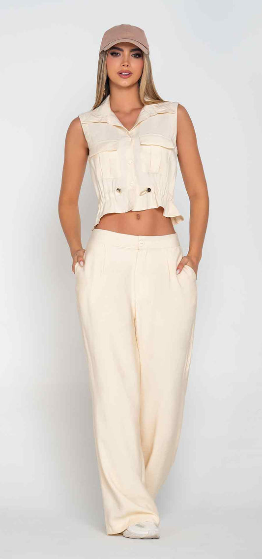 Ref. MM-017 Conjunto 2 piezas. Tono panacota