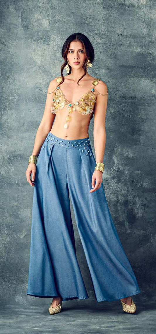 Ref. BFW-038 El Dorado Pantalón Palazzo Tencel 100% algodón